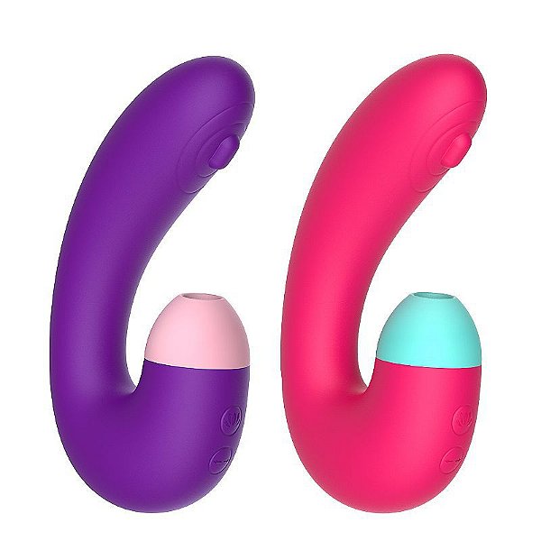 VIBRADOR E SUGADOR RECARREGAVEL DIKA