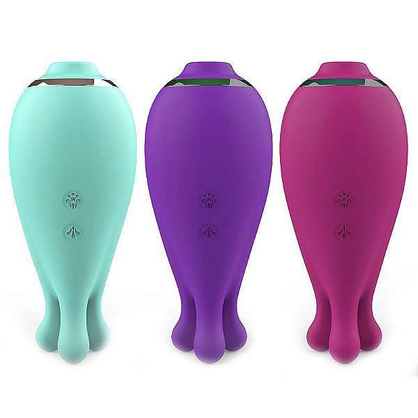 VIBRADOR COM SUGADOR E ROTAÇÃO KAKEN