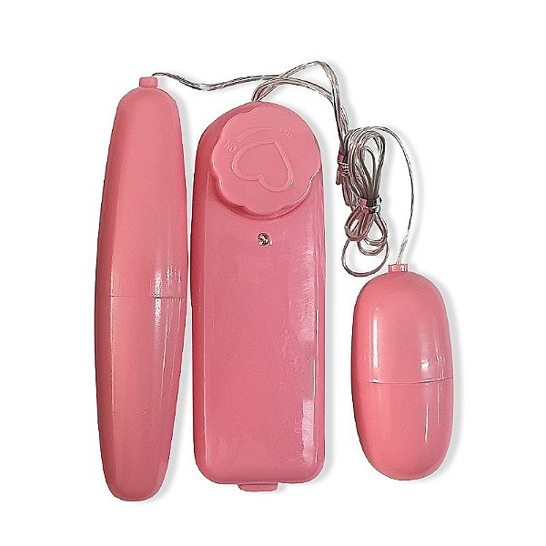 VIBRADOR BULLET DUPLO MULTIVELOCIDADE A PILHA COR ROSA