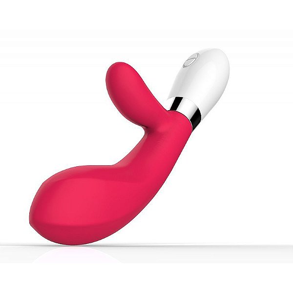 VIBRADOR SILICONE DUPLO MOTOR 10 VIBRAÇÕES A PILHA