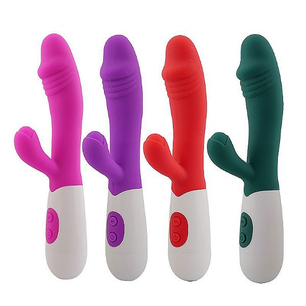 VIBRADOR PONTO G E CLITORIANO 30 VIBRAÇÕES A PILHA