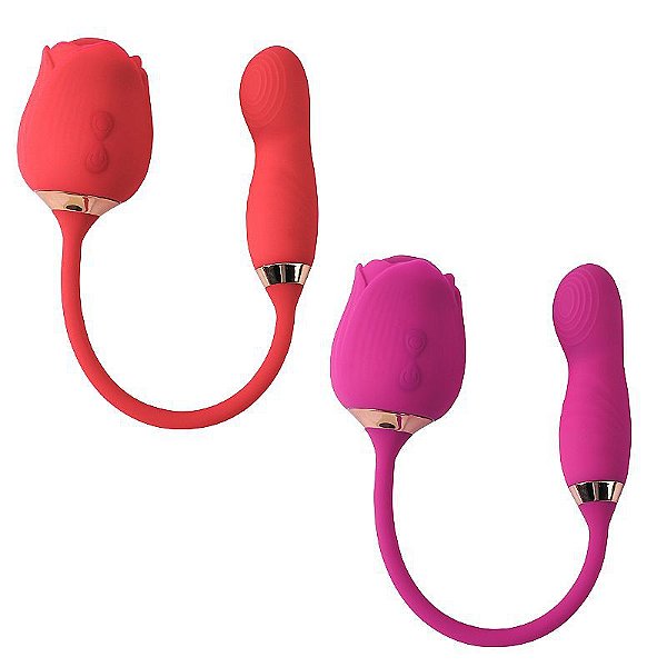 SUGADOR CLITORIANO COM VIBRADOR E PULSAÇÃO FLOWERY PRO RECARREGÁVEL