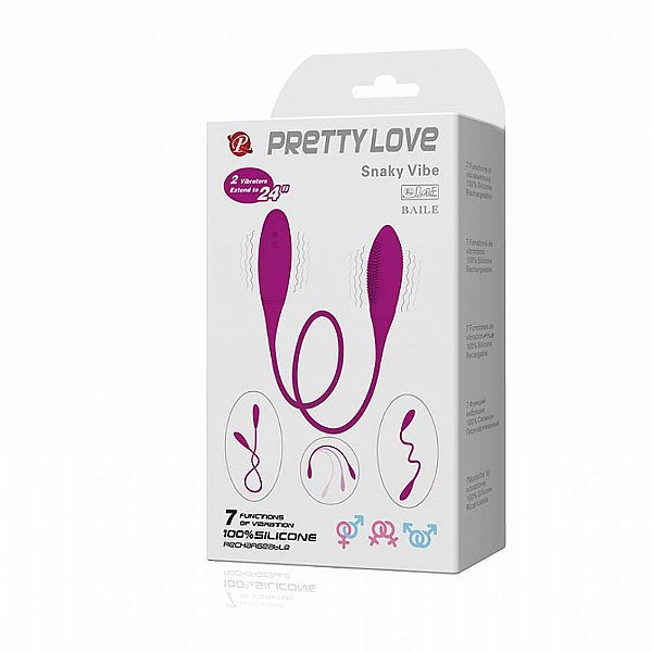 VIBRADOR DUPLO SNAKY VIBE RECARREGÁVEL