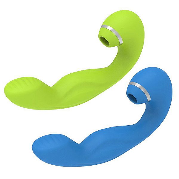 VIBRADOR COM SUGADOR E DEDILHAR RECARREGÁVEL