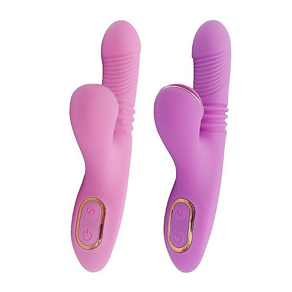 VIBRADOR DE PONTO G E CLITORIANO VAI E VEM PLOF