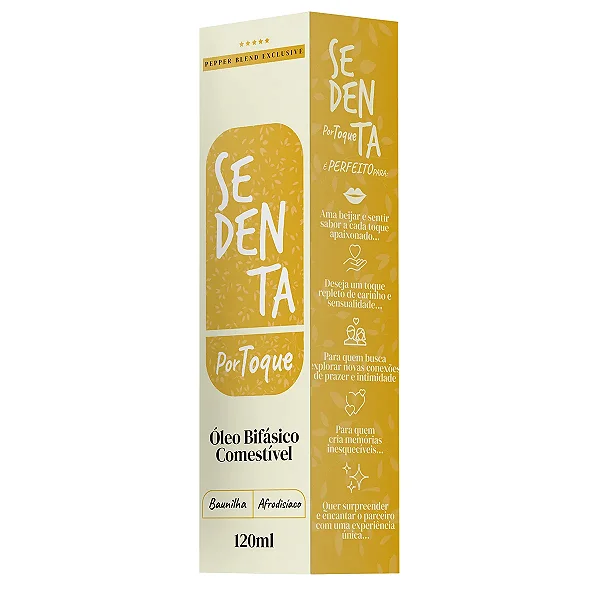 ÓLEO BIFÁSICO COMESTÍVEL SEDENTA POR TOQUE BAUNILHA 120ml