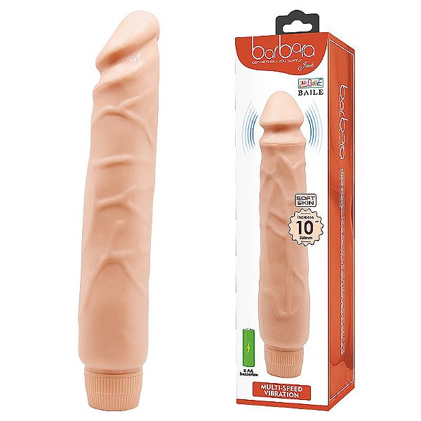 PRÓTESE COM VIBRO BARBARA JACK 25,5x4,9cm
