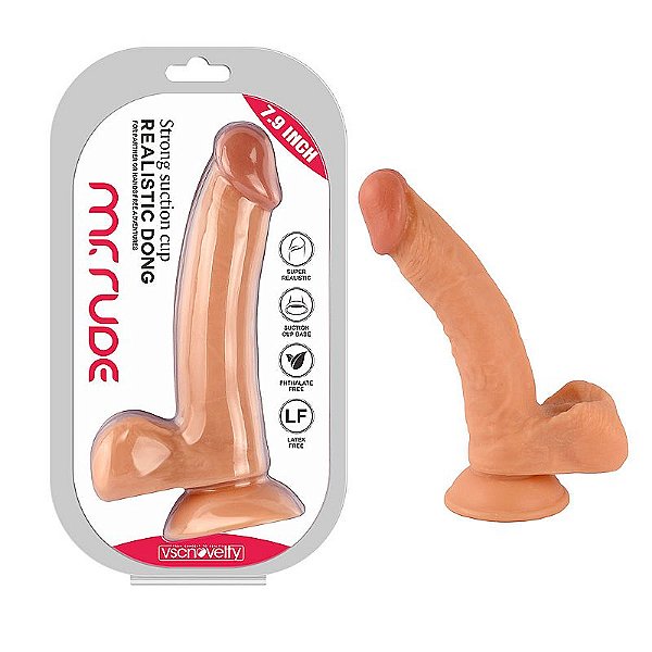 PRÓTESE REALISTICO MR. RUDE4 COM VENTOSA - 20,0x4 CM