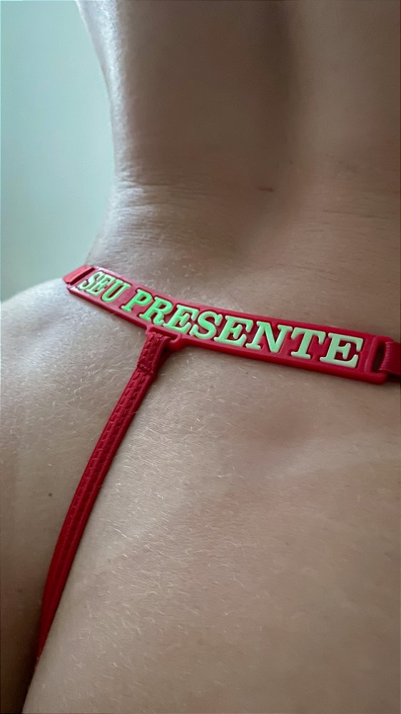 CALCINHA BRILHO VERMELHA