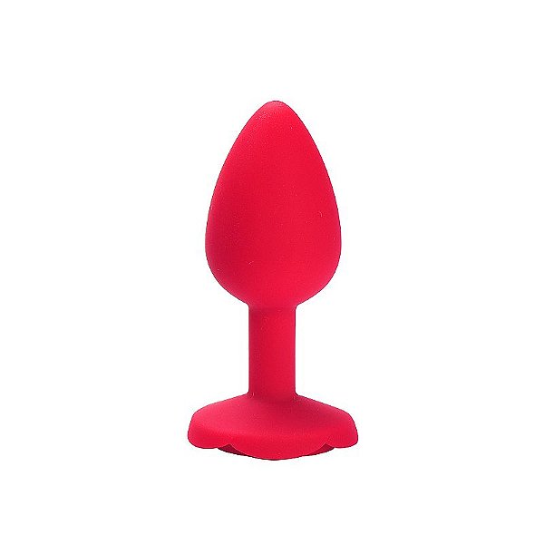 PLUG ANAL EM SILICONE FORMATO DE ROSA P