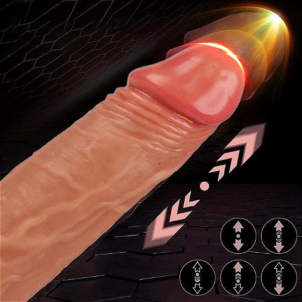 PRÓTESE REALISTICO EM SILICONE LIQUÍDO COM VAI E VEM  20,5 x 3,8cm