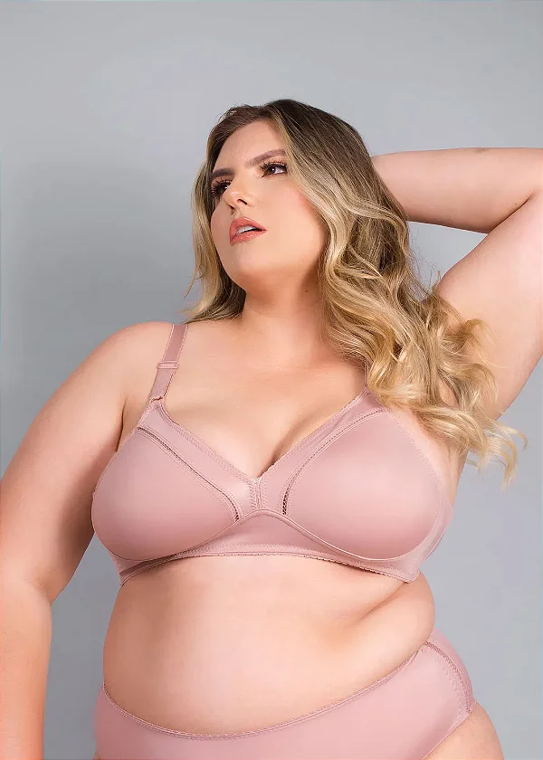 SUTIÃ COBERTURA TOTAL SEM BOJO COM LATERAIS LARGAS E REDUTORES DULOREN BEGE