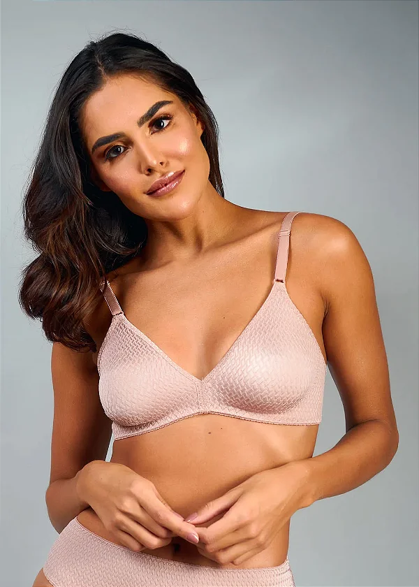 SUTIÃ TRIÂNGULO SEM BOJO EM MICROFRIBA DULOREN BEGE