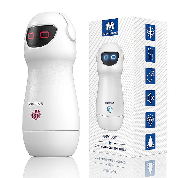 MASTURBADOR FORMATO DE LANTERNA COM VAGINA, VIBRAÇÃO E VOZ  S-ROBOT