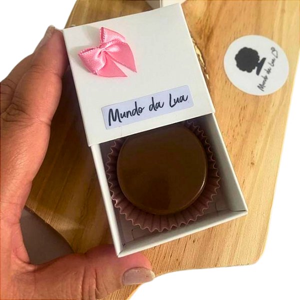 Caixa em papel cartão 250g para macaron ou mini pão de mel / tampa luva - 10 unidades