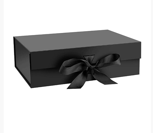 Caixa rígida dobrável 20X18X08cm com fecho magnético e fita de  cetim para presente  - 1 unidade