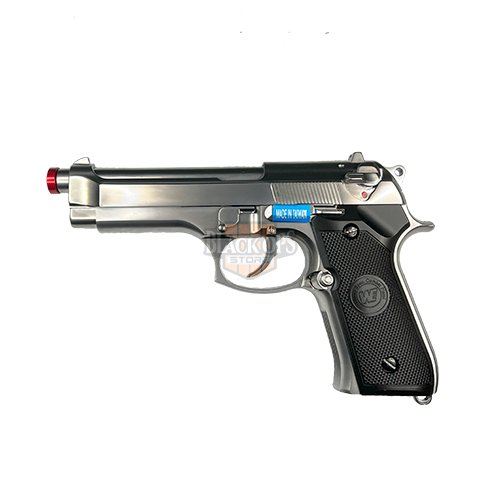 Pistola De Airsoft M92 WE Standard Blowback - Chrome