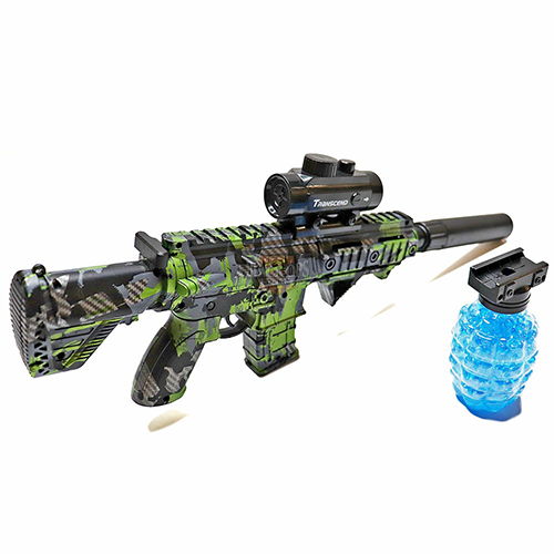 Lançador de Bolinhas de GEL Orbeez M416 (Camuflado Verde)