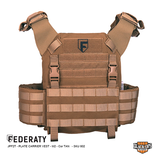 Colete Plate Carrier JPS M2 Federaty - Tan