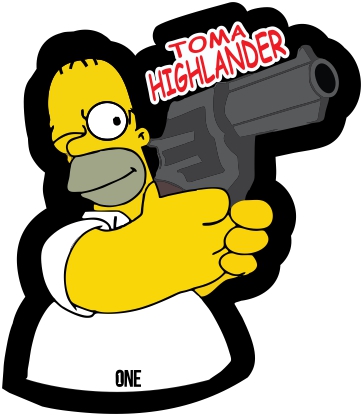 Patch emborrachado Coleção Simpsons Homer Toma higlander