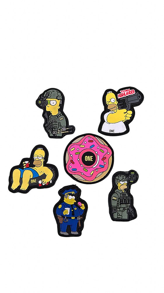 Patch emborrachado Coleção Simpsons Completa