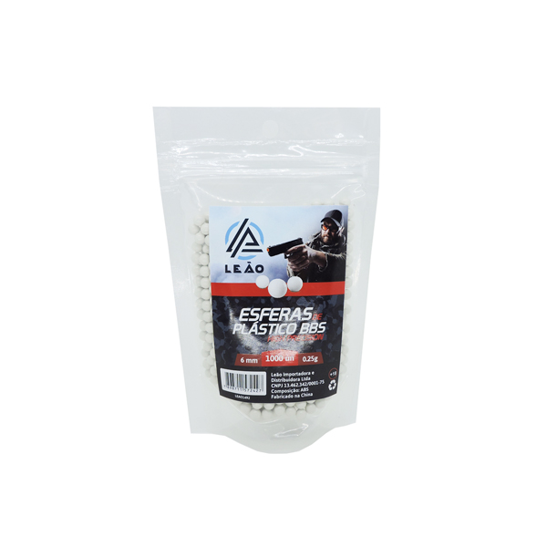 BBs Munição para Airsoft Premium 0.25g 1.000un - Leão Modelismo