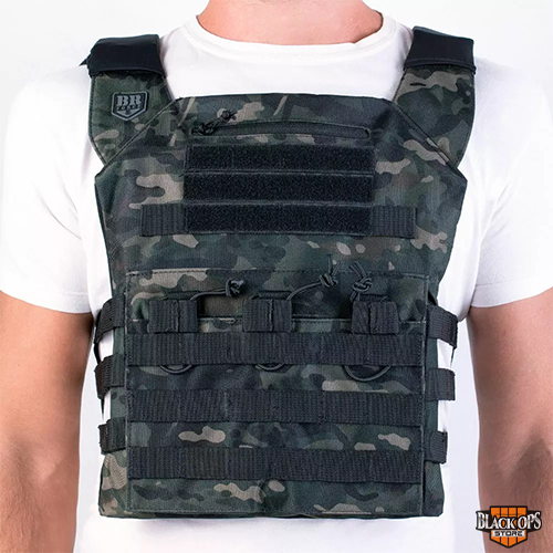 Colete Plate Carrier COURAÇA - Multicam Black