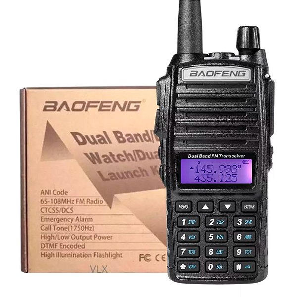 Rádio Comunicador Baofeng Uv-82 Dual Band Rádio Fm + Fone 5W