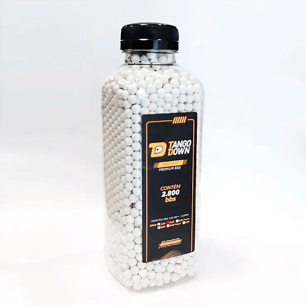 BBs Munição para Airsoft 0.28g Garrafa 2.800un - Tango Down