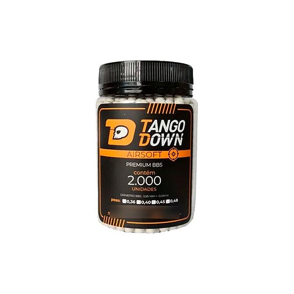 BBs Munição para Airsoft 0.32g Garrafa 2.000un - Tango Down
