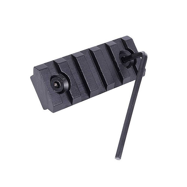 Trilho Metal 5(5cm) Slots Preto p/ Keymod