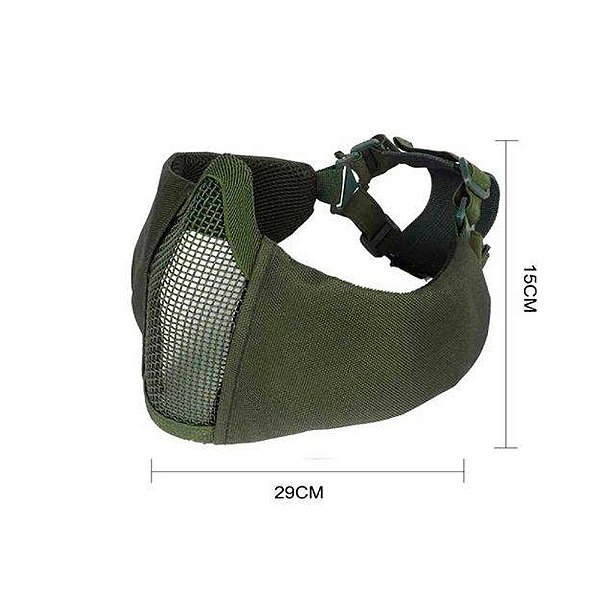 Máscara Airsoft Mod. Confort c/ Proteção Orelha - Verde