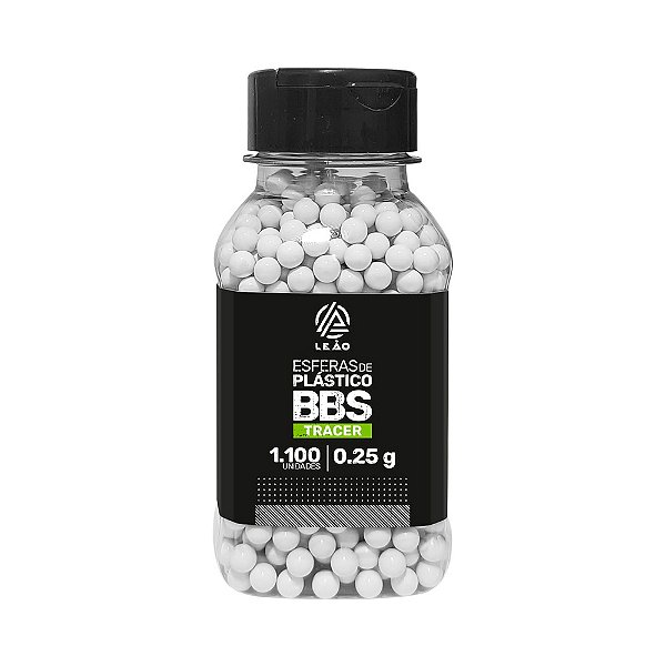BBs Munição para Airsoft Premium 0.25g 1100un - Tracer