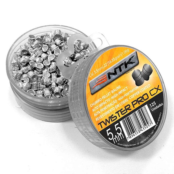 Chumbinho Twister 5.5mm TAG - 125 peças