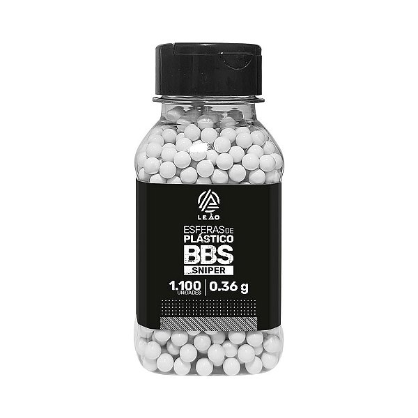 BBs Munição para Airsoft Premium 0.36g 6mm pote com 1100 un