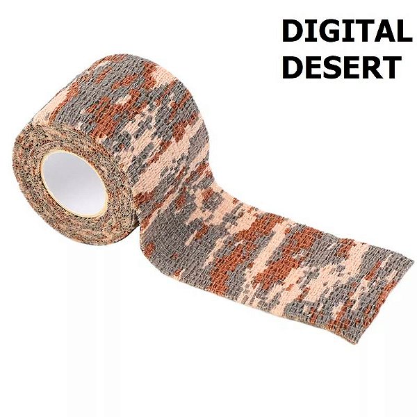 Adesivo Elástico Camo tape 4,5 Metros- Digital Desert