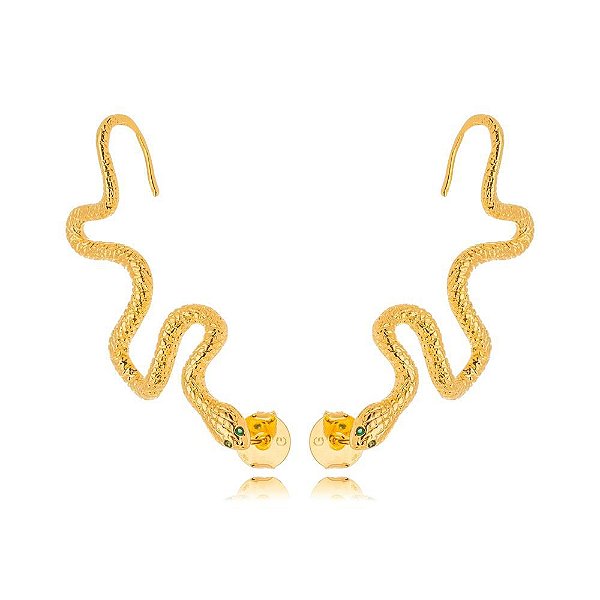 Ear Cuff Serpente Dourado