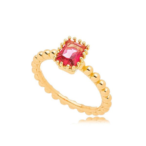 Anel Alicia Pedra Rubelita