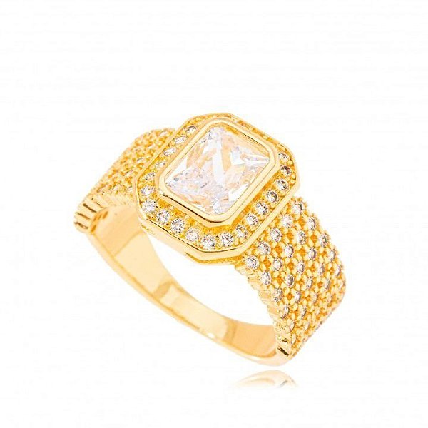 Anel Cristal Cravejado