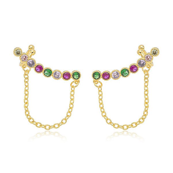 Ear Cuff Colors Corrente Dourado