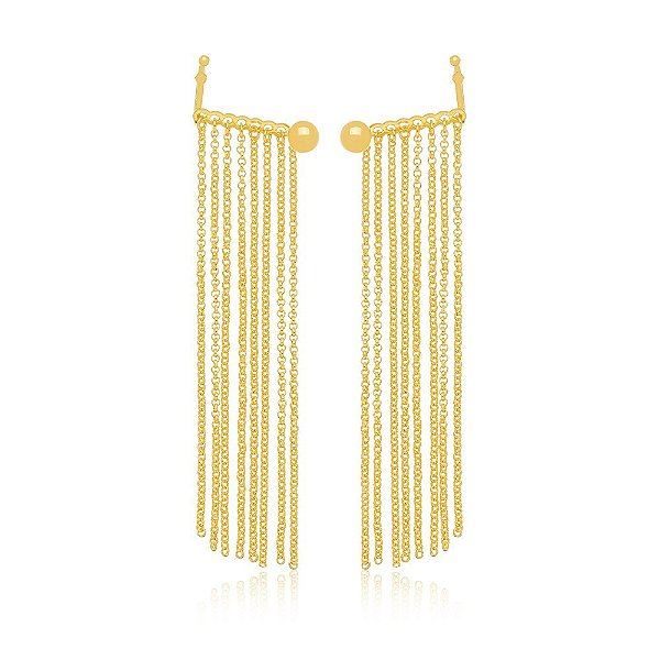 Ear Cuff Franja Dourado