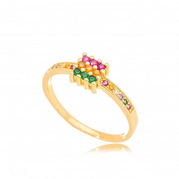 Anel Rachel Colors Dourado