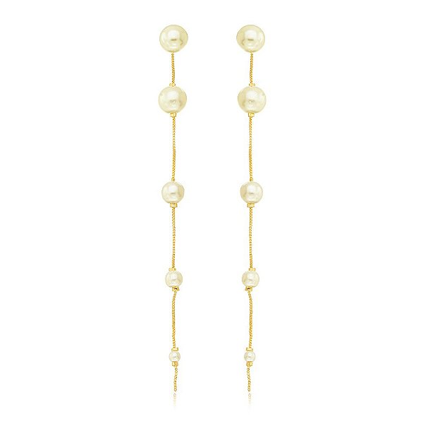 Ear Jacket Pérolas Fio