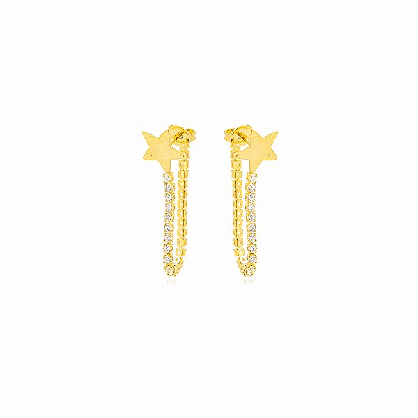 Ear Jacket Riviera Estrela Dourado