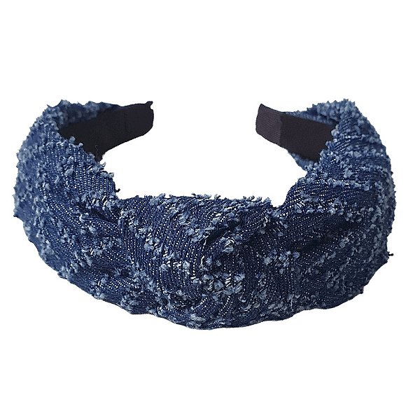 Tiara Turbante Jeans Escura