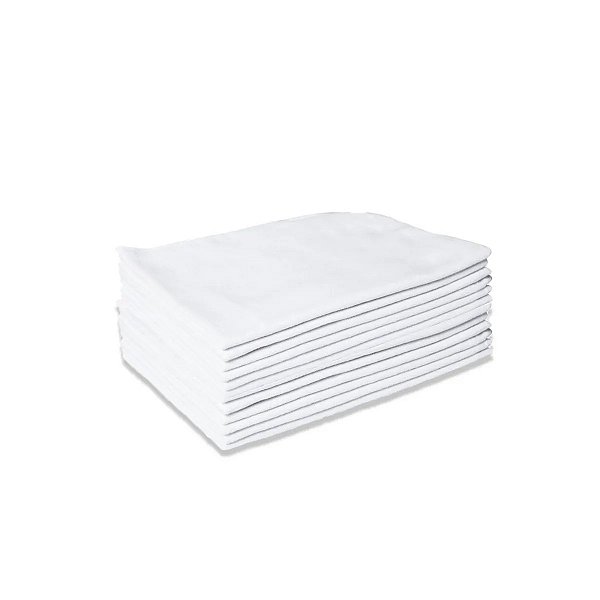 Flanela Branca 38x58cm Caebitex pct c/ 12 unid