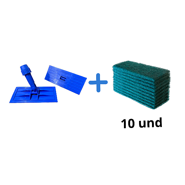 Kit Suporte LT Limpa Tudo Azul + 10 fibras Lt Uso Geral