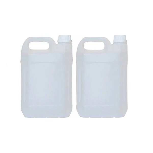 Kit 2 Bombonas Plásticas 5L PEAD c/ Tampa Lacre e Batoque