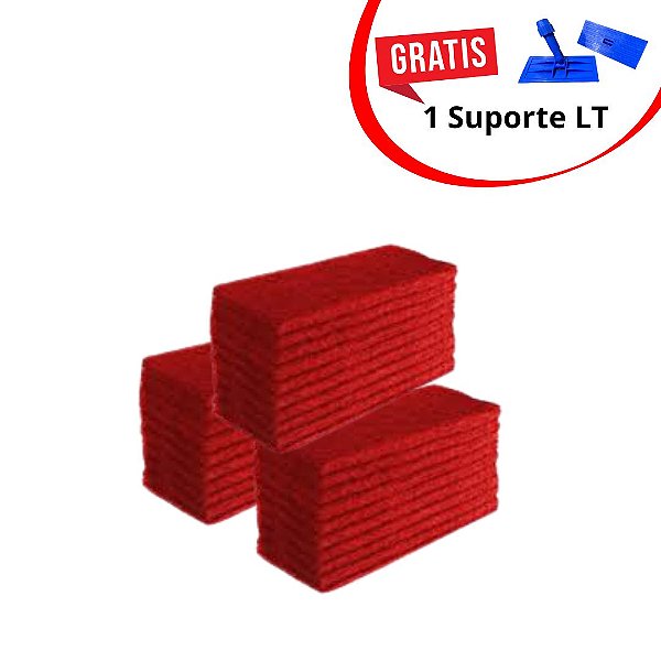 Kit 30 Fibra LT Vermelha Não Risca 23x10 ou 26x10 cm – Ganhe 1 Suporte LT Azul