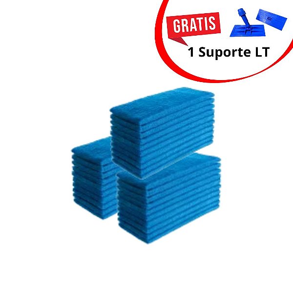 Kit 30 Fibra LT Azul Não Risca 23x10 cm ou 26x10 cm e Ganhe 1 Suporte LT Grátis